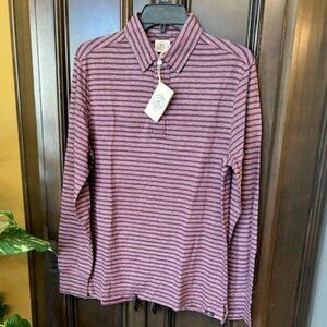 Faherty Polo FRM-FREMONT Stripe Movement Stretch Long Sleeve Polo Shirt